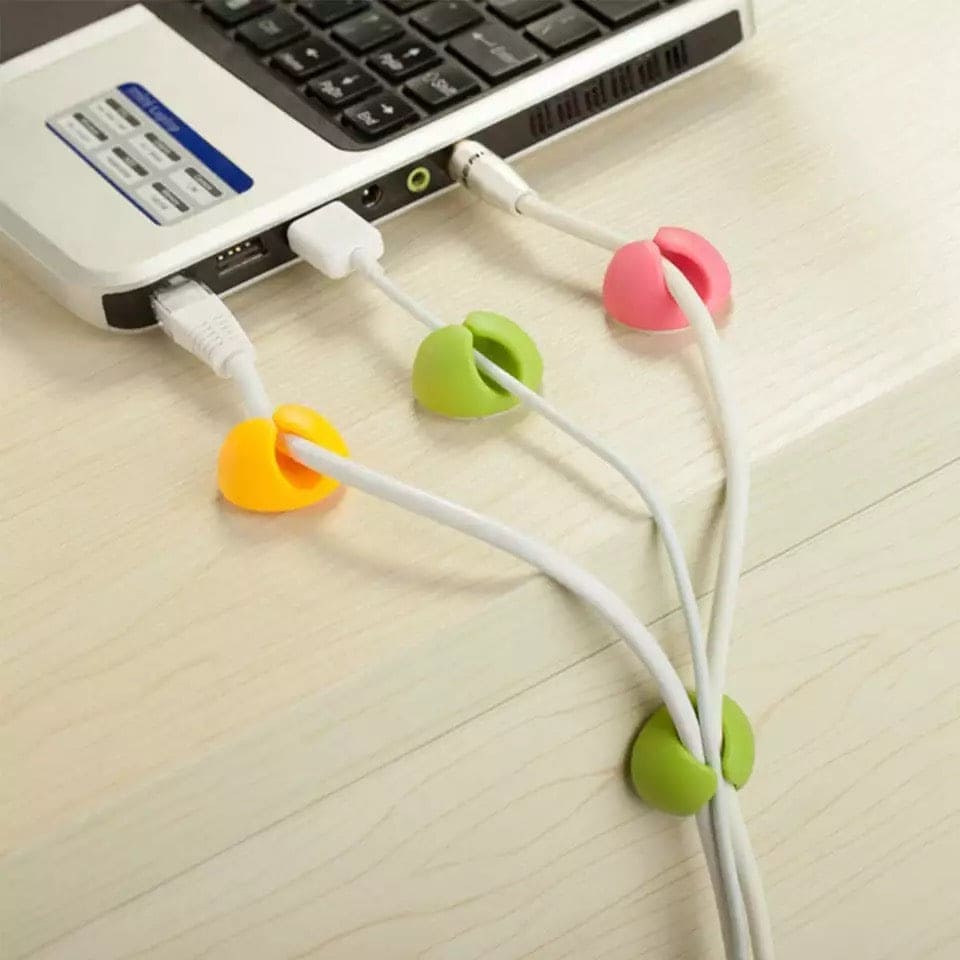 Round Cable Holder, Cute Cable Clips For Desktop, Silicon Wire Retention Clips, Power Cord Winder Round Cable Holder, Cute Cable Clips For Desktop, Silicon Wire Retention Clips, Power Cord Winder